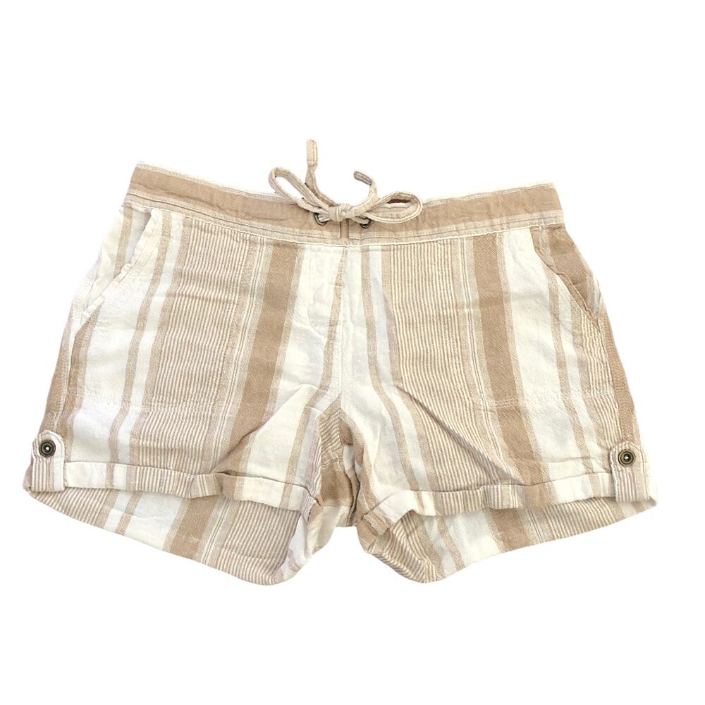 Per Se (L) Delaney Striped Linen Blend Short - Stitch Fix Elastic Waist